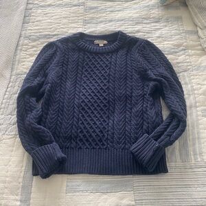 J. Crew Cotton Cable Knit Sweater